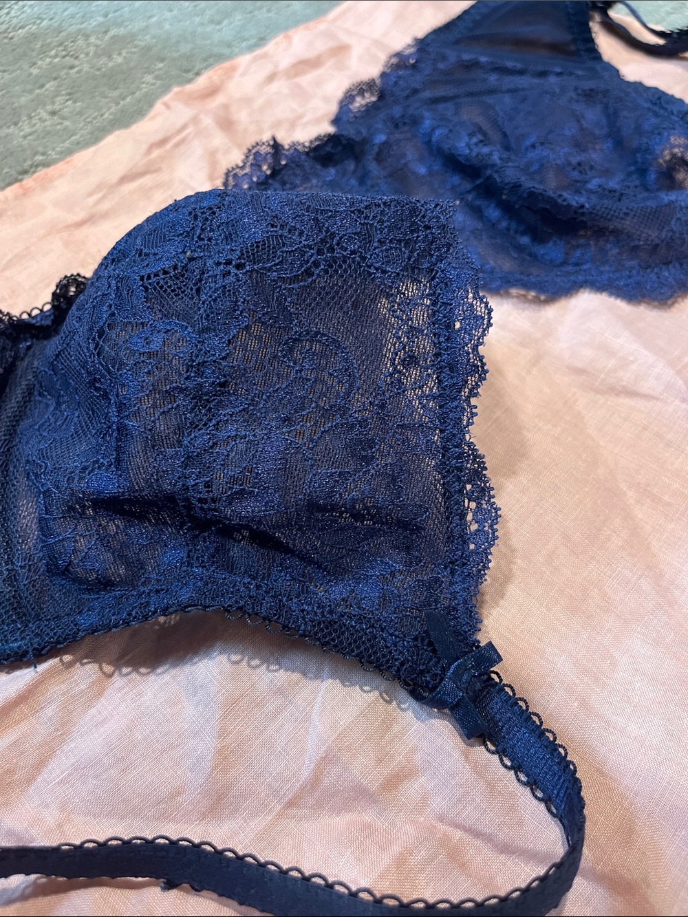 Figleaves lacy blue bra